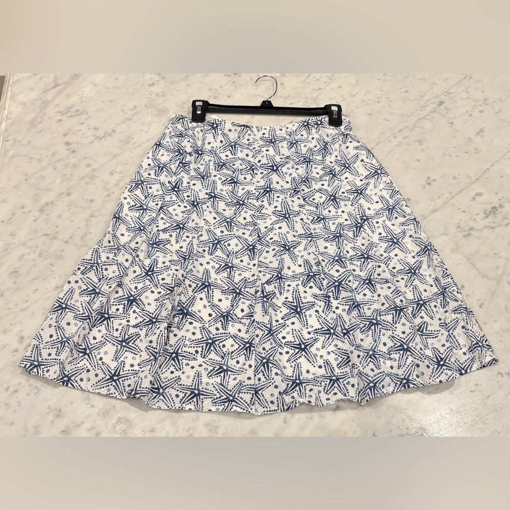 Sigurd Olsen Starfish Skirt, Size 8, Blue/White, EUC - Picture 2 of 9